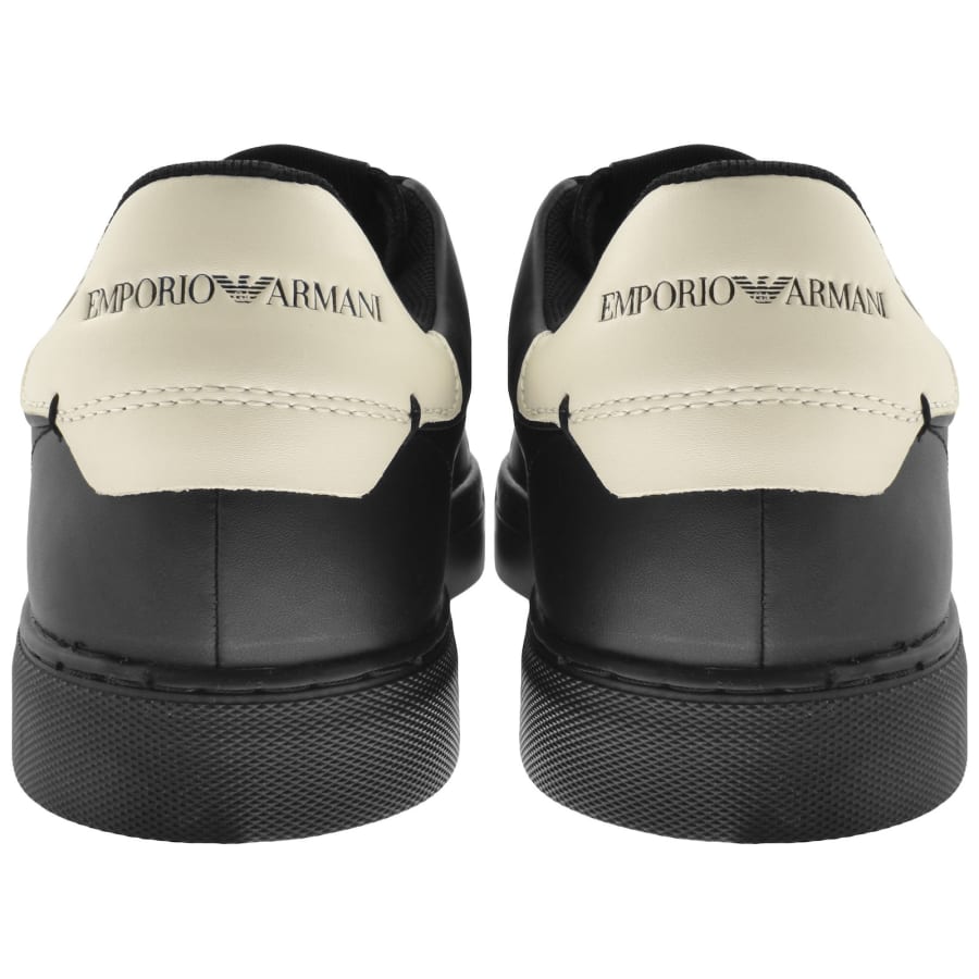 Emporio Armani Logo Trainers Black